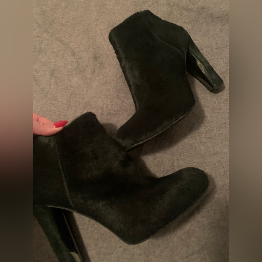 Black Cowhide Stuart Weitzman Booties - image 2